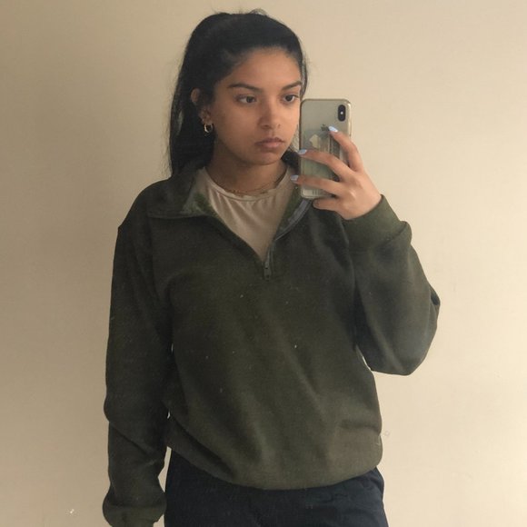 Gildan Forest Green Quarter-Zip - Picture 1 of 2